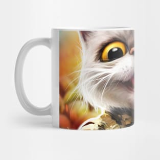 cute ukrainian cat with a watermеlon slice Mug